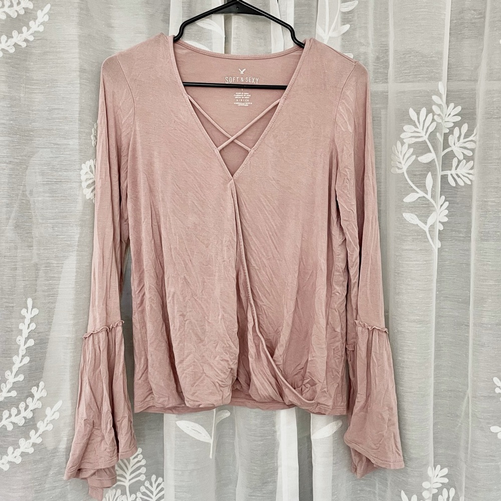 Mauve flowy top🖤